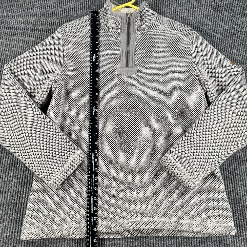 Orvis Sweater Mens Medium Gray Heavyweight Lined Long Sleeve 1/4 Zip Outdoor - Picture 6 of 15